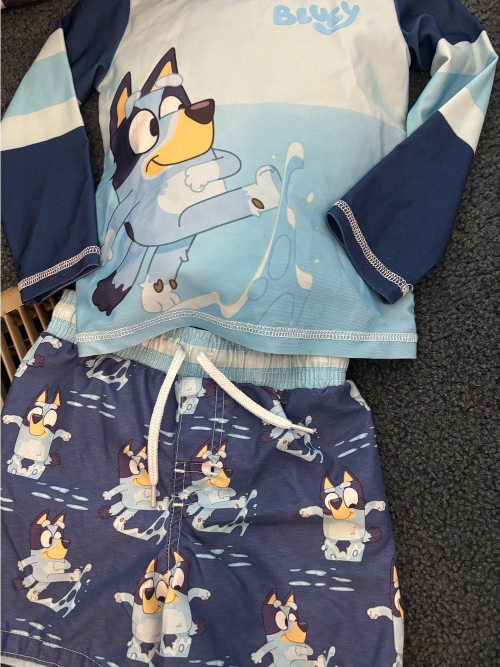 Kids Blue Two-Piece swim wear- Blue